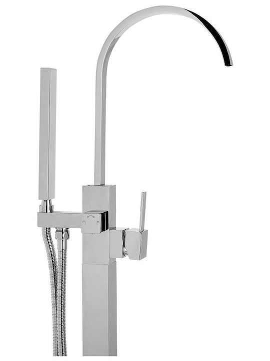 Beliani Mischungs Badewannenarmatur Komplettes Set Silber