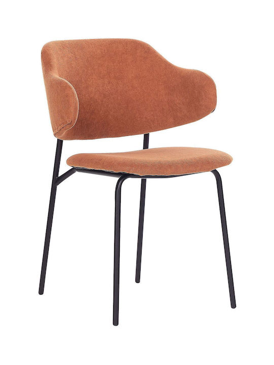 Dining Chair Set 2 Fabric Orange Kenai