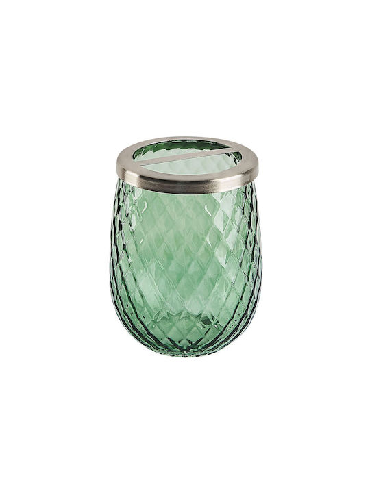 Beliani Set Accesorii Baie Sticlă Verde 4buc