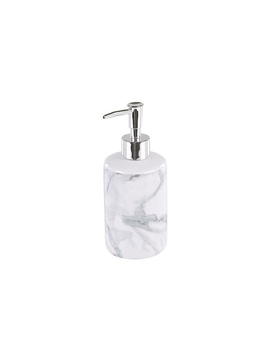 Beliani Badezimmer-Accessoire-Set Keramik Weiß 4Stück