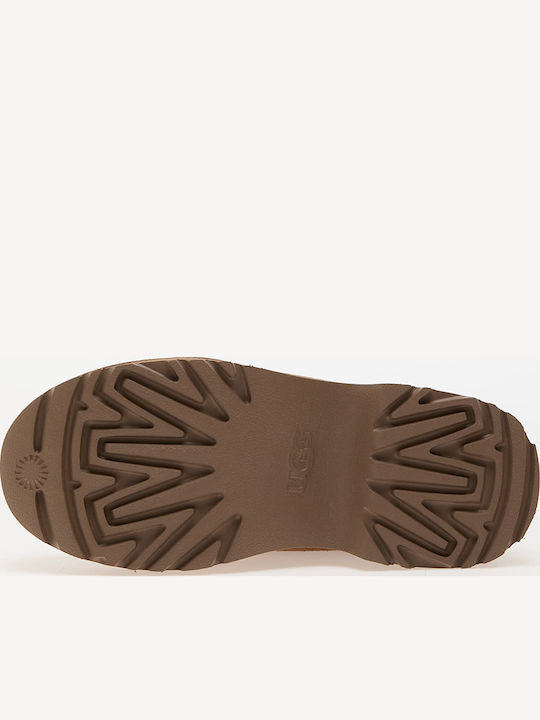 New Heights Cozy Clog Closed Leather Women's Slippers Brown