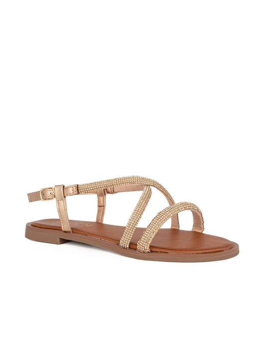 Seven Leather Women's Flat Sandals in Gold Color