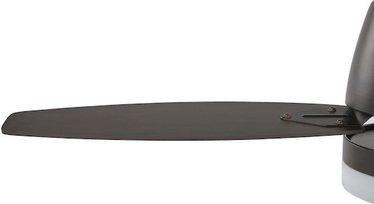 Beliani Mlava Ανεμιστήρας Οροφής 122cm με Φως Dark Wood White Black