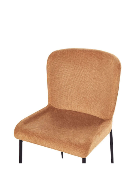 Dining Chair Set 2 Fabric Orange Ada