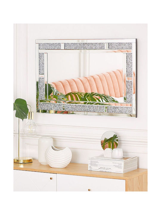 90 Cm Silver Wall Mirror Avrille