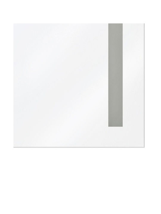 Led Wall Mirror 60 X 80 Cm Silver Martinet
