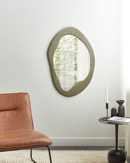 Oglindă de Perete din Catifea 90 Cm Olive Lenax Oglindă de Perete din Catifea 90 Cm Olive Lenax