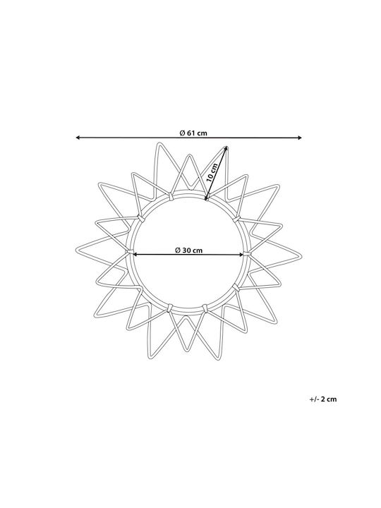 Wall Mirror 61 Cm Black Aroek