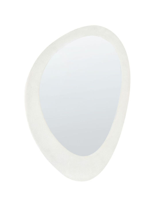 Samt-Wandspiegel 90 cm Gebrochenes Weiß Audes