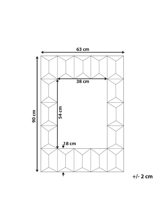 Oglindă de Perete 90 Cm Lemn Întunecat Hizote