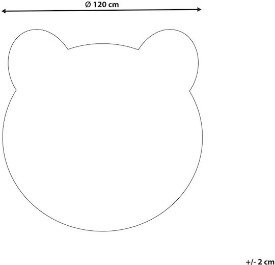 Kinder-Bären-Teppich ⌀ 120 cm Braun Colargol