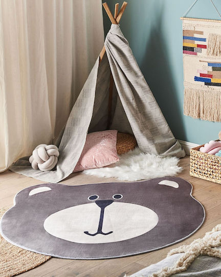 Kinder-Bären-Teppich ⌀ 120 cm Braun Colargol