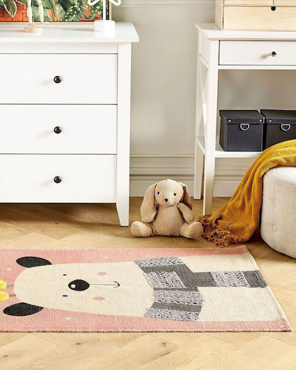 Baumwoll-Kinderteppich Bärenmotiv 80 x 150 cm Mehrfarbig Tapak
