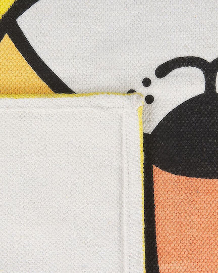 Kinderteppich aus Baumwolle mit Tigermotiv 60 x 90 cm Gelb Ranchi
