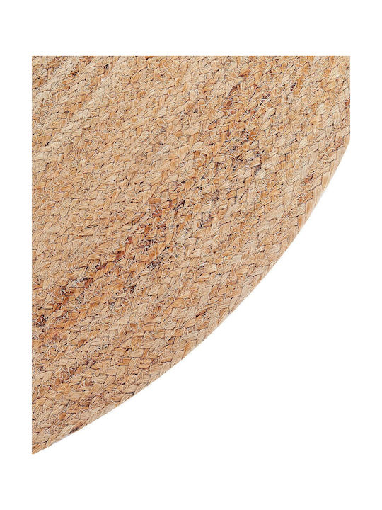 Round Children's Rug Made Jute Bear ⌀ 120 Cm Beige Kosalar