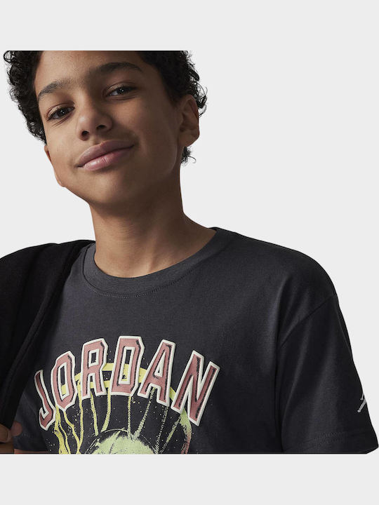 Kinder-T-Shirt Schwarz Hoop Style