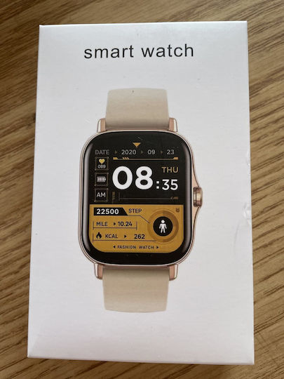 Y13 Stainless Steel Smartwatch with Heart Rate Monitor Gold