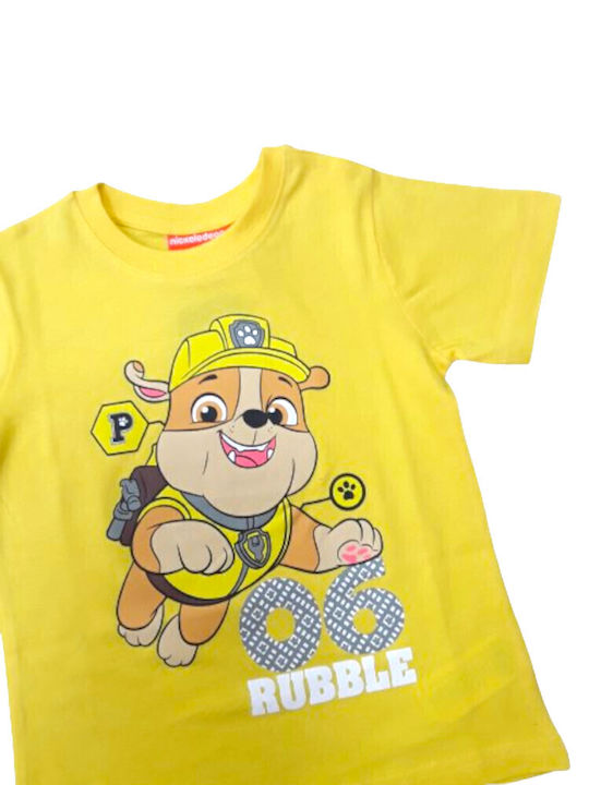 Kids' Shirt Short Sleeve Yellow Rubble