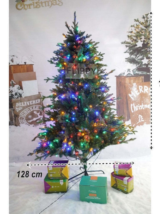 Brad de Crăciun 180cm cu 1246 Ramuri și cu Iluminare LED