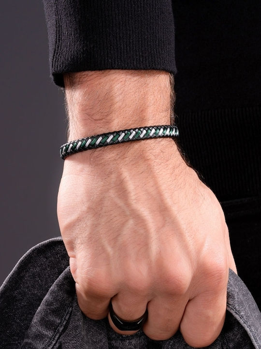 Police Ανδρικό Βραχιόλι από Δέρμα 18cm