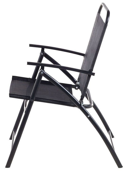 Gartenstühle Metallisch Livo Schwarze 6 Stück 45x66cm