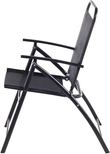 Gartenstühle Metallisch Livo Schwarze 6 Stück 45x66cm
