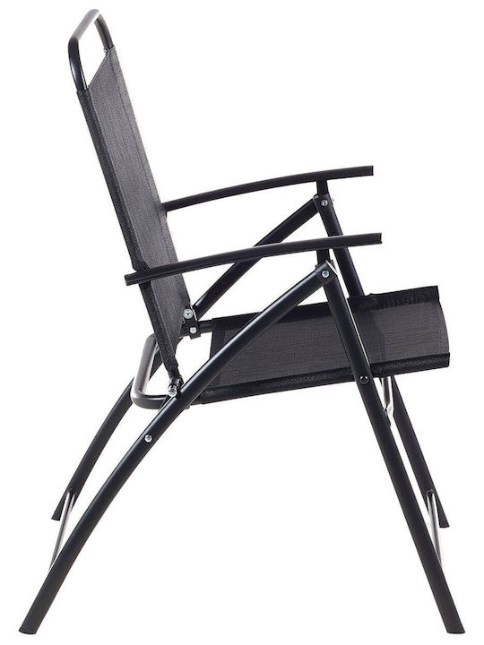 Gartenstühle Metallisch Livo Schwarze 6 Stück 45x66cm