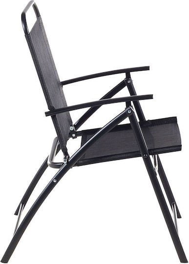 Gartenstühle Metallisch Livo Schwarze 6 Stück 45x66cm