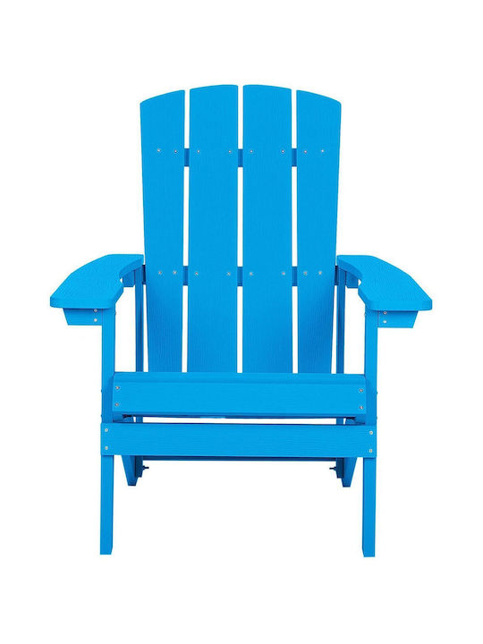 Outdoor Chair Wooden Adirondack Blue 88x75cm