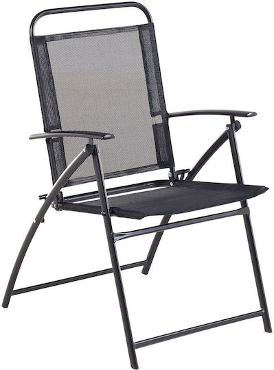 Gartenstühle Metallisch Livo Schwarze 6 Stück 45x66cm
