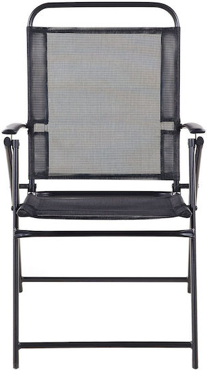 Gartenstühle Metallisch Livo Schwarze 6 Stück 45x66cm