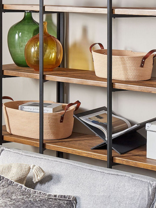 Set 2 Beige Cotton Baskets Gissar