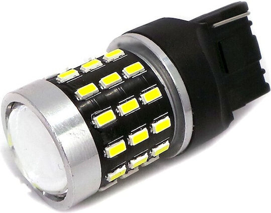 Led 7440 W21w 12-24v Canbus 1800lm White Bulb A Lens