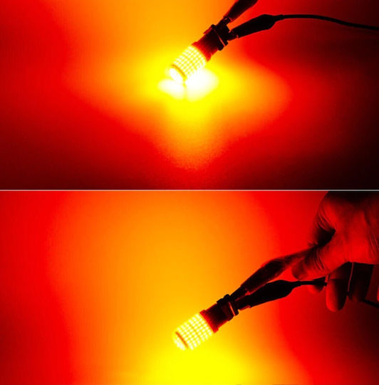 Led Bulbs 2x Py21w Bau15s 12-24v Canbus Orange Premium