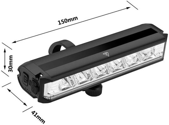 Front-Fahrradlampe 4 Modi Cree USB-C