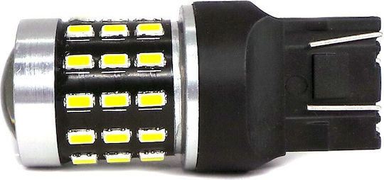 Led Bulb 7443 W21/5w 12-24v Canbus 1800lm White A Lens