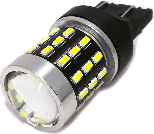 Led Bulb 7443 W21/5w 12-24v Canbus 1800lm White A Lens