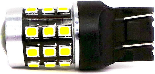 Led Bulb 7443 W21/5w 12-24v Canbus 1400lm White A Lens