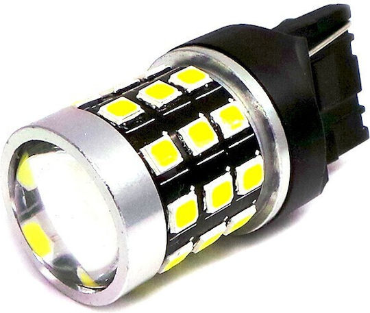 LED 7440 W21W 12-24V Canbus 1400lm Weiße Glühbirne mit Linse