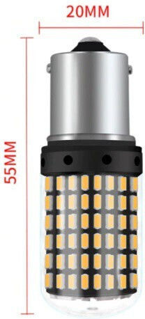 LED крушки 2x P21w Ba15s 12-24v Canbus оранжеви Premium