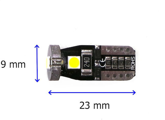 Led T10 W5w 12v-18v 3w Canbus 240lm Крушка