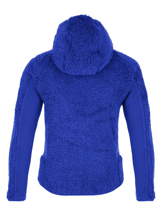 Salewa Cardigan pentru copii Fleece cu glugă Albastru