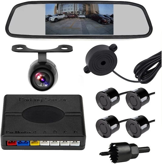 Reversing Camera Parking Sensors Screen In Mirror Set