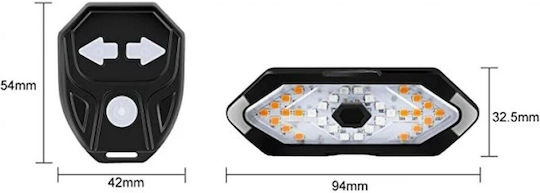 Bicycle Lamp Red Light Usb Remote Control