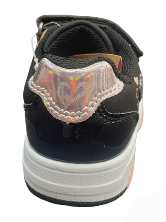 Πεταλούδα Παιδικά Sneakers με Σκρατς Μαύρο-Χρυσό