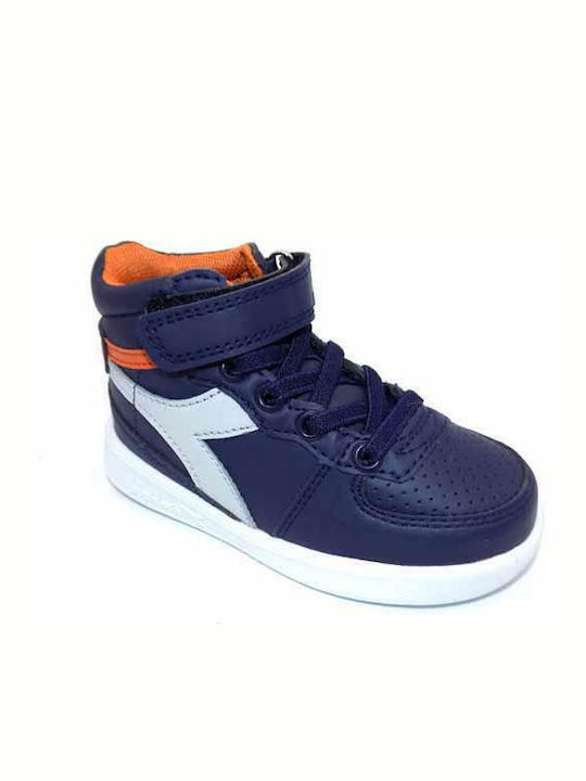 Diadora T3 Playground TD Kids Basketball Shoes Navy Blue