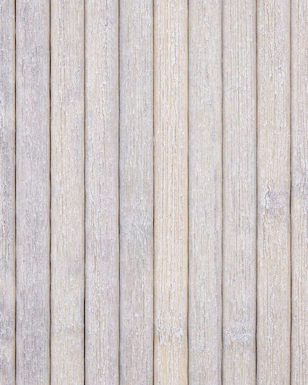 Beliani Set Dekorative Körbe Bamboo mit Griffen Graue 5Stücke