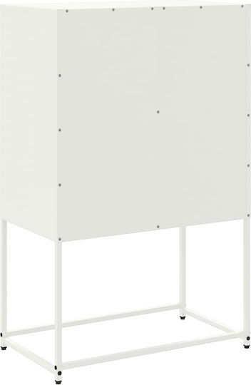 Метален Бюро Шкаф Бял 68x39x60.5см