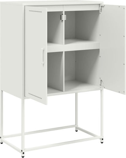 Метален Бюро Шкаф Бял 68x39x60.5см