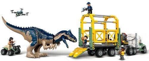 LEGO Jurassic World Allosaurus Transport Truck for Ages 8+ 588 Pieces